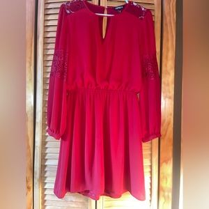 Women’s size medium long sleeve dress from express - red wine colored
